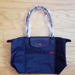 Longchamp navy blue label medium tote